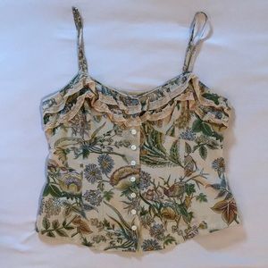 Vintage Polo Ralph Lauren Button Up Cropped Tank